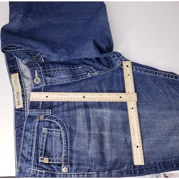 BIG STAR Pioneer Regular Boot Cut Jeans Men's 38L Medium Wash Thick Stitching - Picture 14 of 16